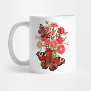 Colorful Flowers and Butterfly Mug